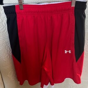 Under Armour Men's Athletic Shorts in Red and Black